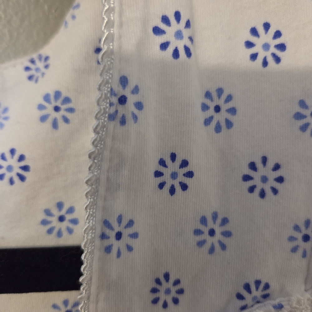 Eileen West Nightgown L White Purple Cotton Cottagecore Prairie Grandmacore - Picture 5 of 8